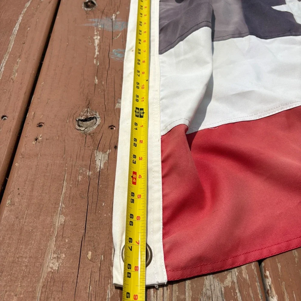 Vintage Pleated Fan Flag Bunting Unisex 68x36 Red White Blue Patriotic Decor‎